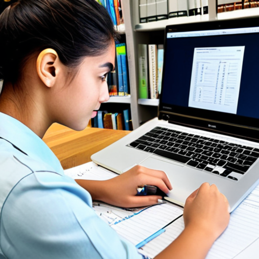Focused Study Session**

A diligent student, fully clothed in modest casual wear, sits at a desk with textbooks and a laptop displaying an AI learning platform. The setting is a bright, modern library. The student is taking notes, deeply focused on test preparation materials. Add elements such as: personalized study schedule, practice tests, digital resources. Focus on conveying diligent study habits and AI-assisted learning. safe for work, appropriate content, perfect anatomy, correct proportions, well-formed hands, professional, family-friendly.

**